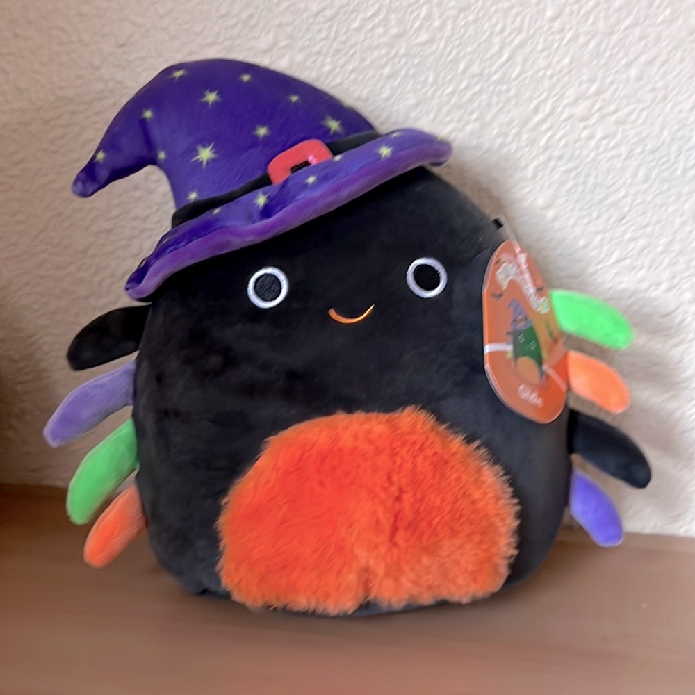 8" Gildie the Spider Halloween Witch NWT Squishmallows Kellytoy UltraSoft Plush